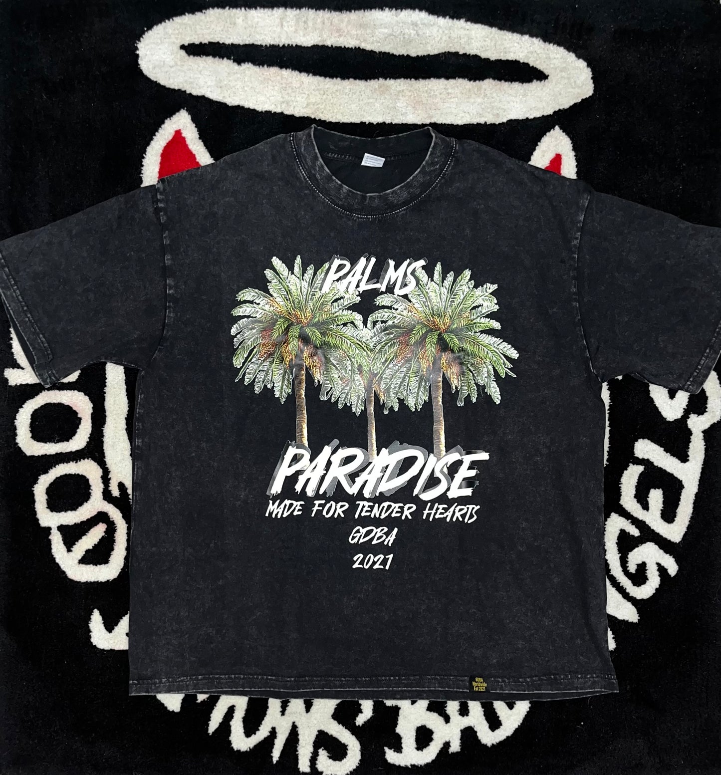 Palms Paradise washed T