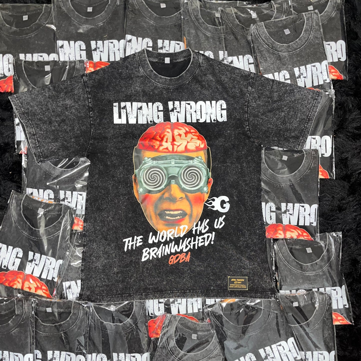 Living wrong washed T