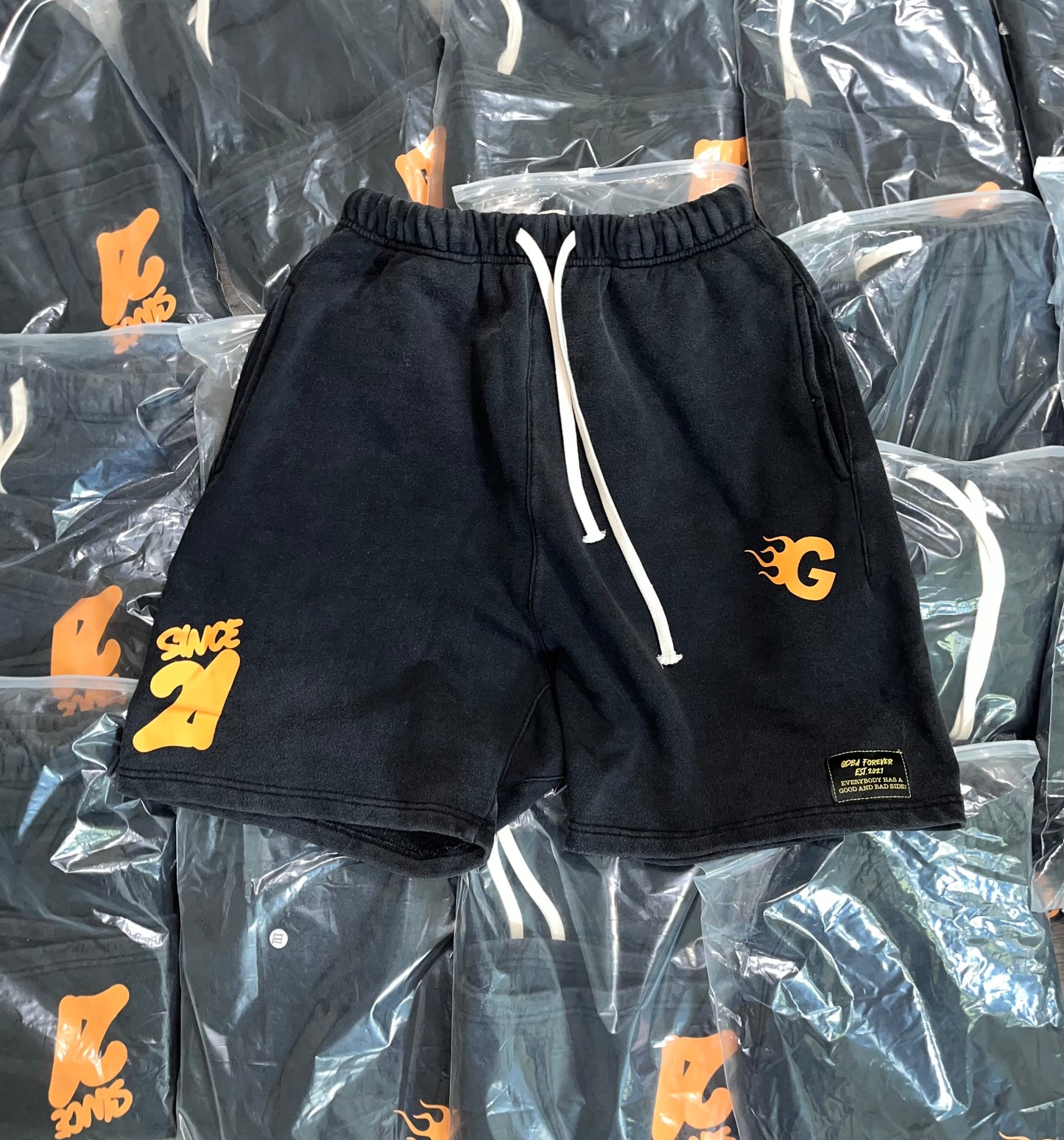 G Flame Yellow Shorts